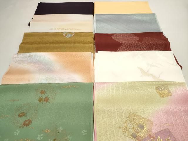 平和屋着物★和装小物　帯揚げ10枚セット　丹後ちりめん　正絹　逸品　DABI0032xg
