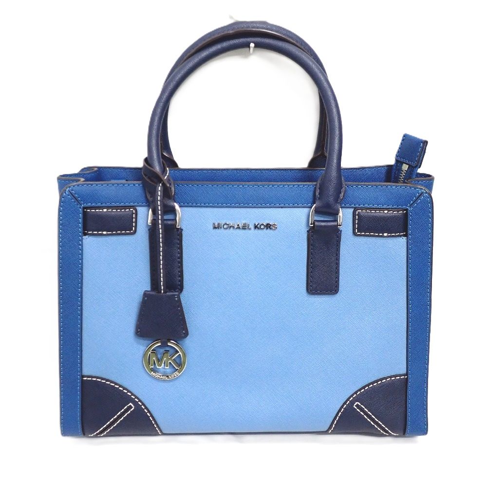 NA417964 マイケルコース 2WAY トートバッグ 30H5SXDS7T レザー ブルー系 レディース Michael Kors 中古