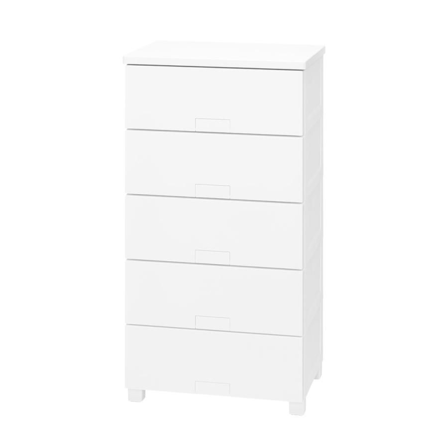 【開封済・未使用品】天馬 チェスト Fits フィッツチェストフルフラット ホワイト5段 5505