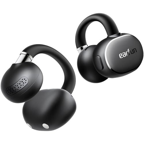 EarFun Clip 2 イヤーカフ イヤホン Bluetooth 6.0/ LDACに対応/Hi-Res認証取得/ 12mm径チタンコーティング振動板/ デュアル磁気回路構造/ 3Dオーディオ/ 4 MICクリアな通話/ 最大40時間再生 edbad830