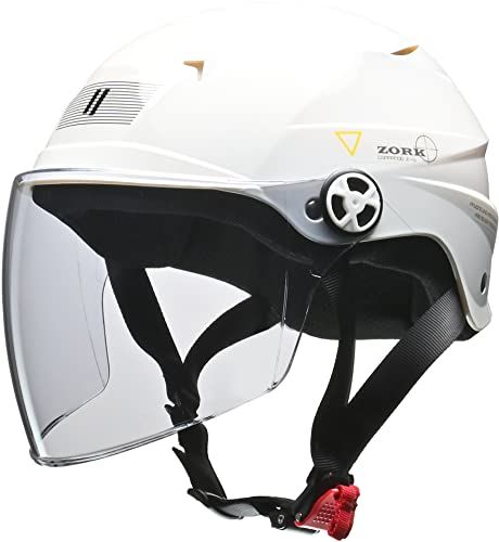 [リード工業] バイク用ハーフヘルメット ZORK (ゾーク) ホワイト 大きめフリー (60~62cm 未満) -as 4326a948
