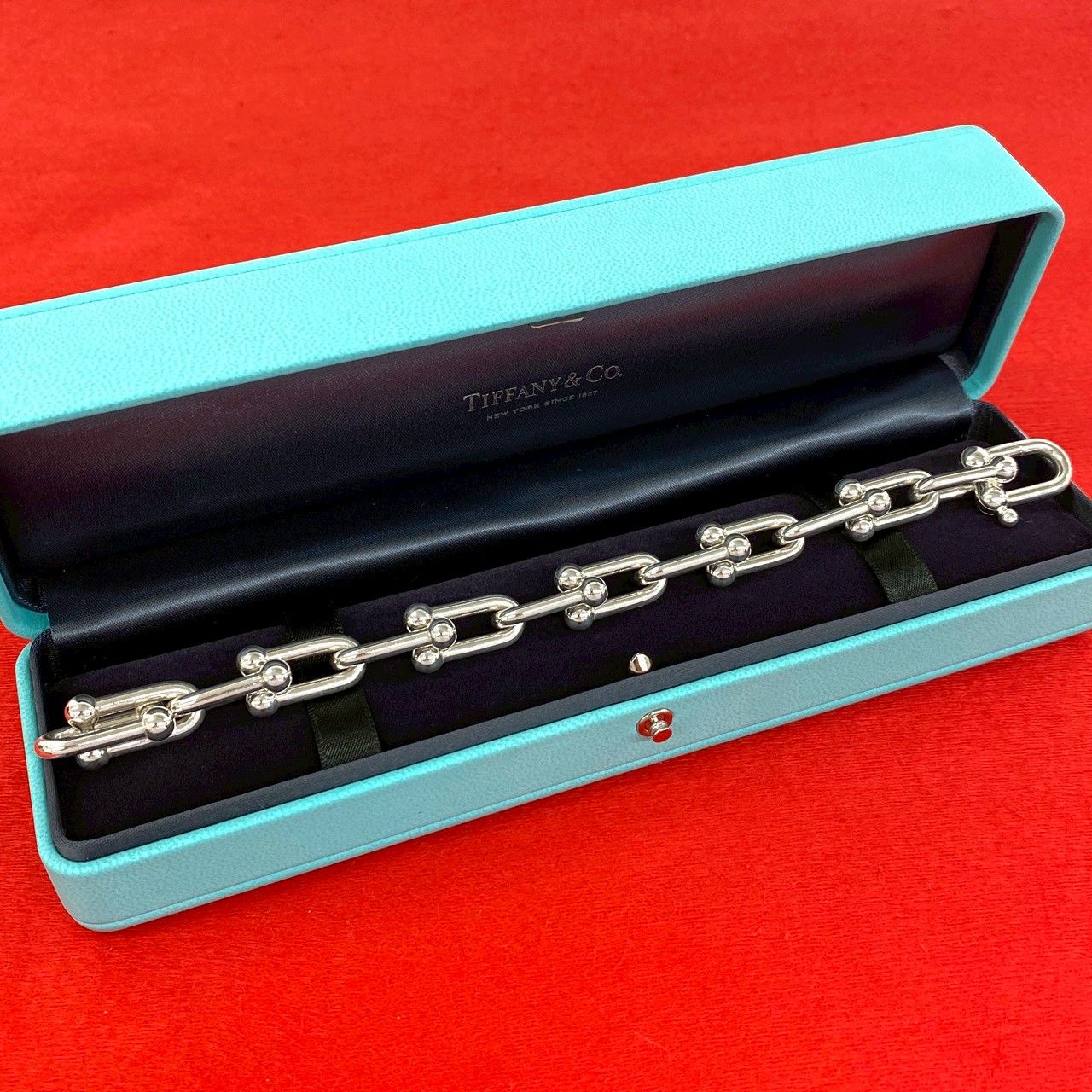 極 美品 箱付 TIFFANY&Co. ティファニー ハードウェア ラージリンク