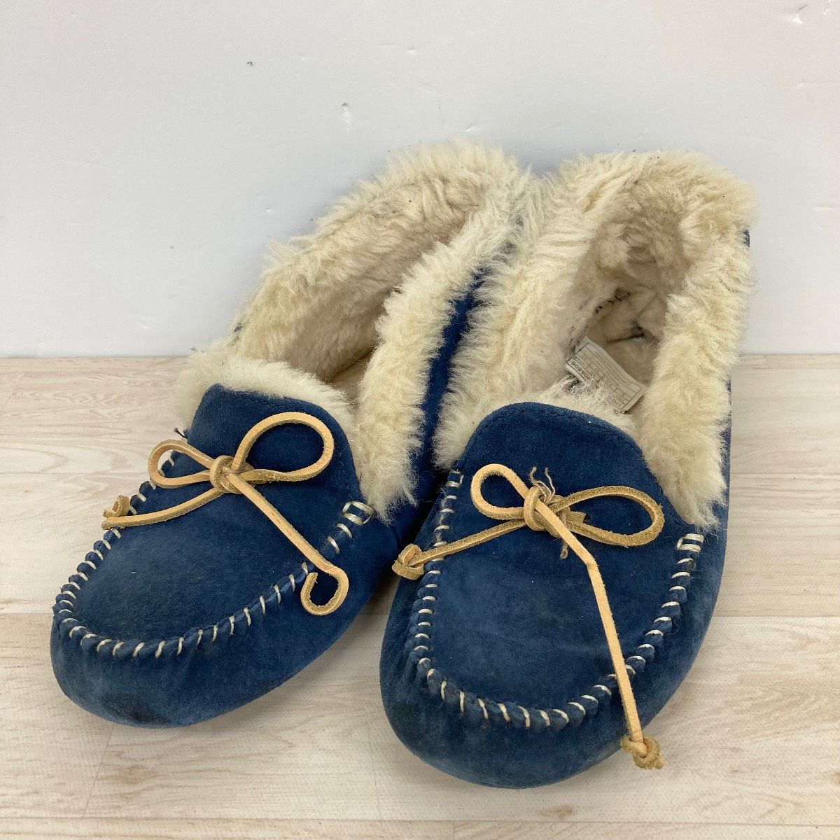 【新品未使用】UGG ネイビー モカシン size 23cm UGG australia モカシン/ローファー 23cm ネイビー ボア リボン S/N