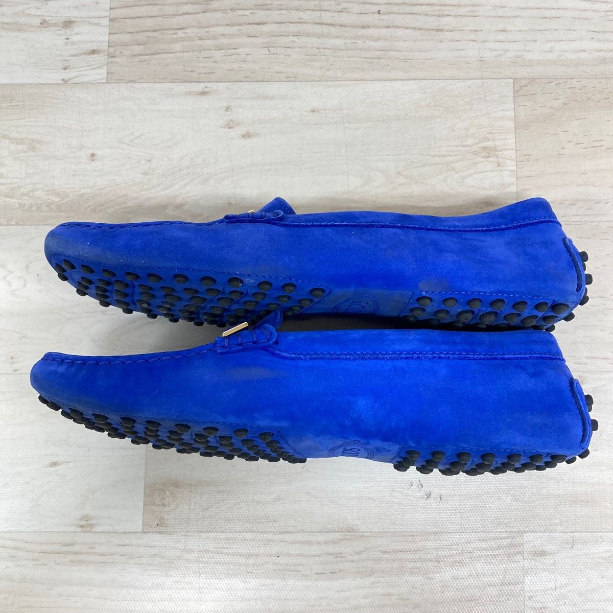 TOD'S トッズ モカシン ドライビングシューズ ブルー 37 1/2 (24.5cm