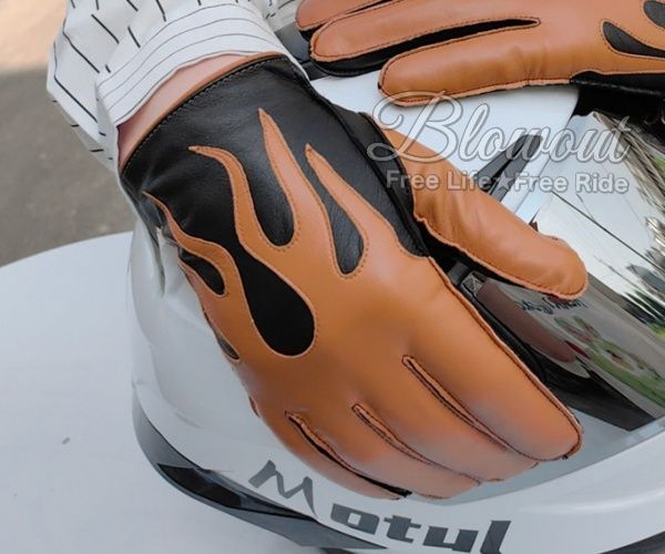 Blowout フレイムス レザーグローブ 本革 皮 鹿皮 ディアスキン 手袋 ハーレー バイカー ハーレー チョッパー ファイヤー ブコ TT&CO オーシャンビートル XL ウエストライド FX スカルフライト 883 BUCO