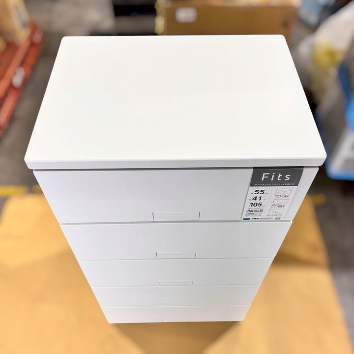 開封済・未使用品】天馬(Tenma) フィッツチェスト 5段 5505 ホワイト