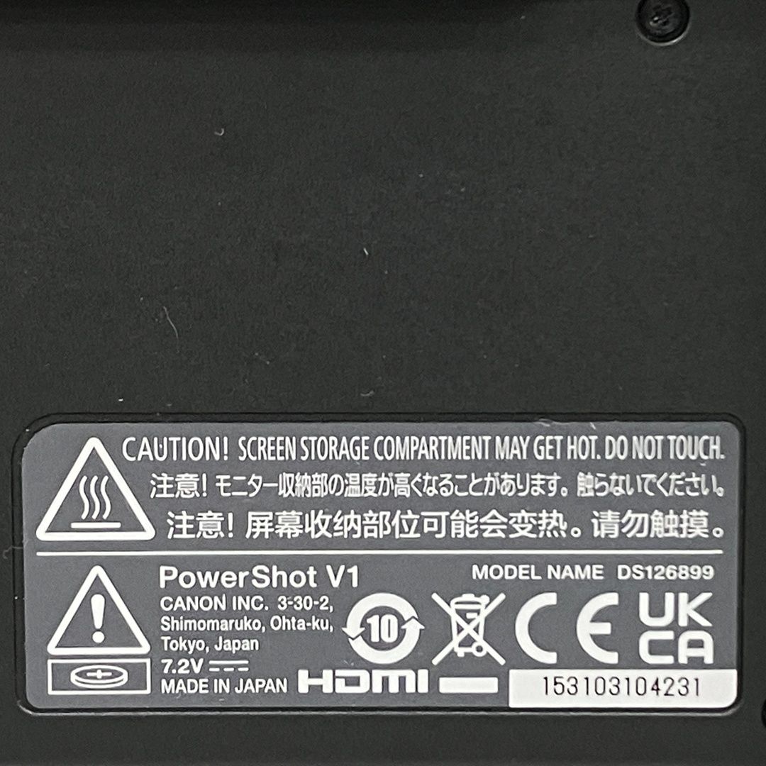 CANON PowerShot V1 DS126899 コンパクトデジタルカメラ 中古 美品 K11384001