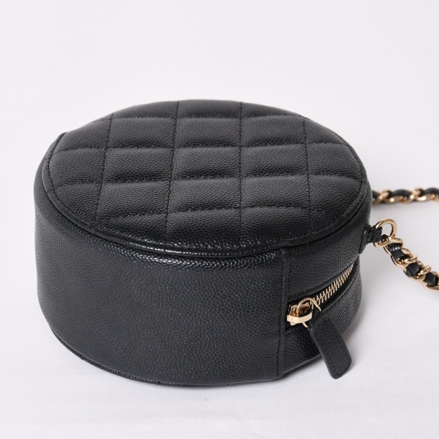 極美品 CHANEL シャネル ラウンド チェーンショルダーバッグ AP0245 30 