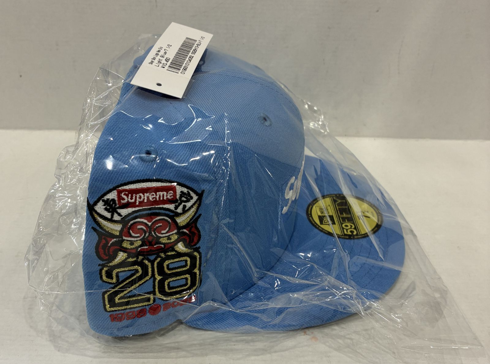 未使用 Supreme Shop Box Logo New Era Tokyo Light Blue 59.6㎝ 7-1/2