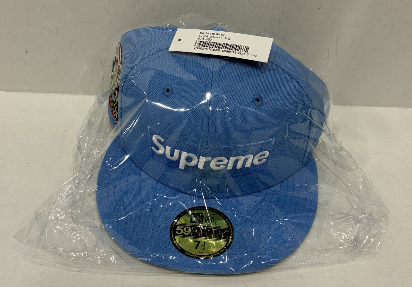 未使用 Supreme Shop Box Logo New Era Tokyo Light Blue 59.6㎝ 7-1/2