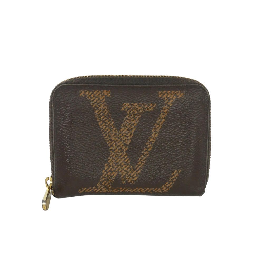 ルイヴィトン LOUIS VUITTON モノグラムジャイアント ジッピーコインパース ミニウォレット 茶 ブラウン