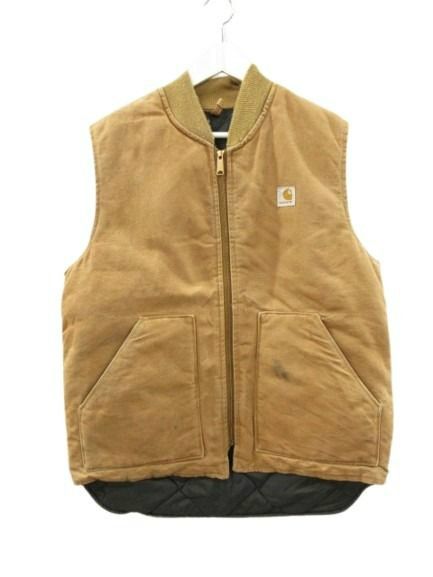 カーハート carhartt 80s ダックベスト VQ196 裏地キルティング ブラウン LT