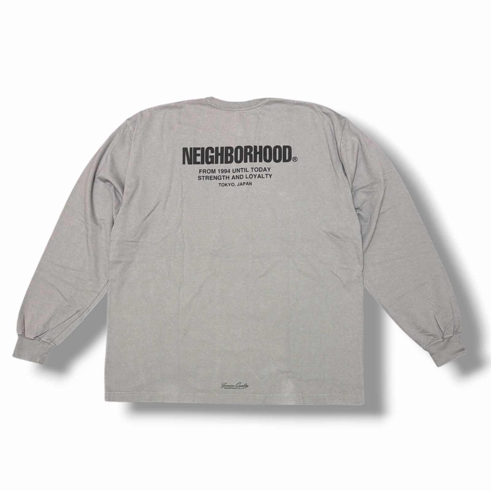 NEIGHBORHOOD 25AW NH . TEE LS-4 ロゴプリントTシャツ 長袖カットソー