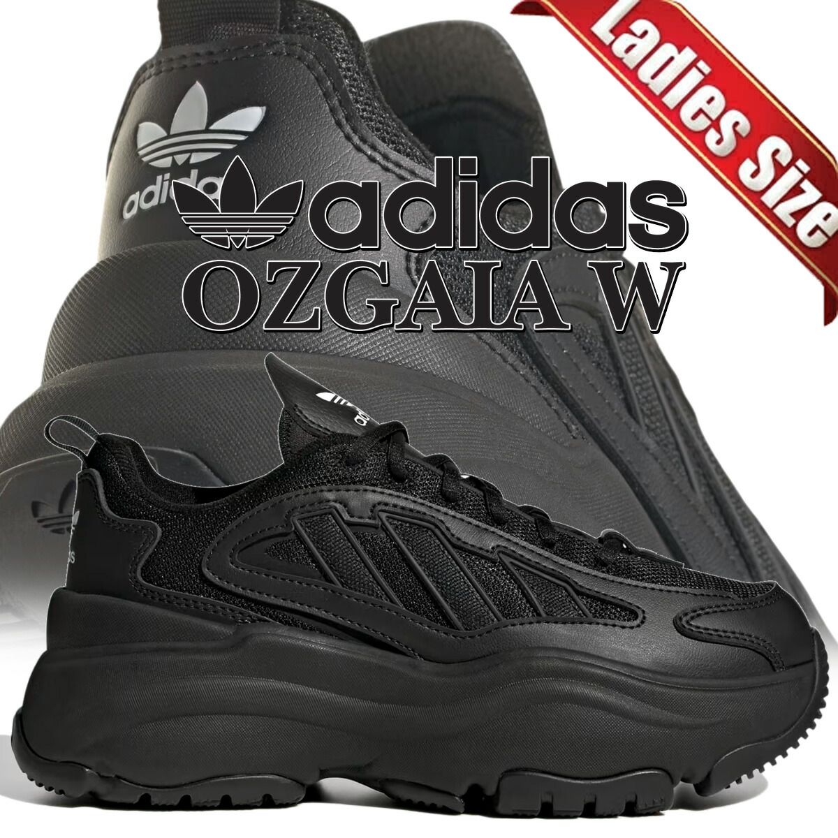アディダス オズガイア コアブラック フットウェアホワイト adidas OZGAIA W CBLACK/CBLACK/FTWWHT ig6045 靴 シューズ スニーカー ローカット ウィメンズ レディース 厚底