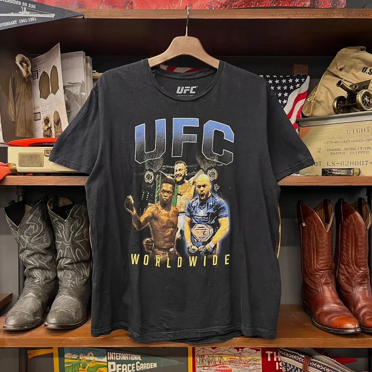 UFC OFFICIAL グッズ WORLDWIDE Champions プリンティング 半袖 Tシャツ N1779