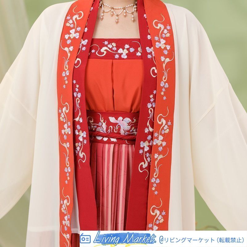 【余生】宋制漢服 3点セット 吊り袖飛行ジャケット+百褶スカート+吊りトップス グリーン&レッド選択可 夏用 和風伝統衣装 高品質 日常 舞台 仮装 撮影会 ハロウィン 推し活 プレゼント CS626P331 【余生】宋制漢服 3点セット 吊り袖飛行ジャケット+百褶スカート+吊りトップス グリーン&レッド選択可 夏用 和風伝統衣装 高品質 日常 舞台 仮装 撮影会 ハロウィン 推し活 プレゼント CS626P331