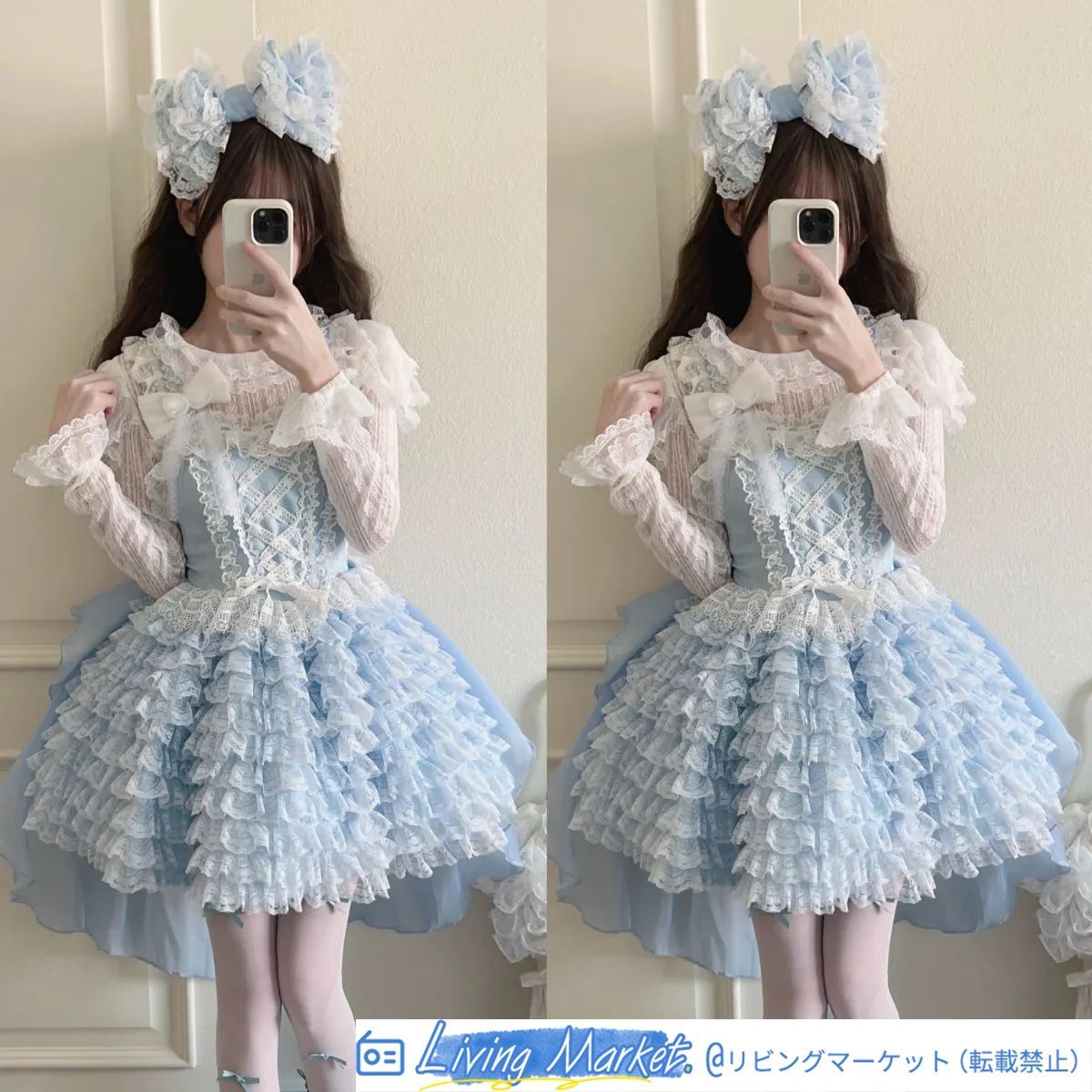 【千層蕾蕾】 千層レースデザイン オリジナルLolita洋装 jsk吊りワンピース 甘ロリスタイル 多層フリル ドレス 撮影会?イベント?コスプレ衣装に最適 女性用 高品質 CS626P333