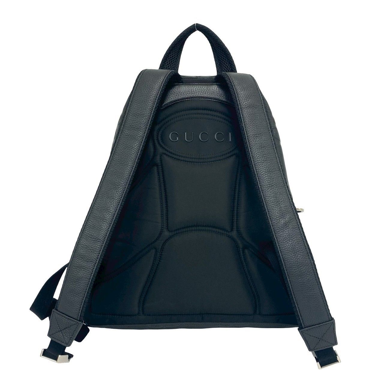 ほぼ未使用 保存袋付き GUCCI グッチ ジャンボ GG ロゴ レザー 本革
