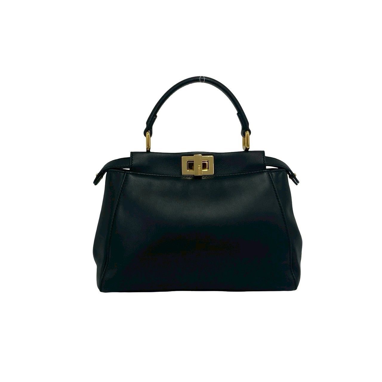 極 美品 FENDI フェンディ ピーカブー ミニ ターンロック ロゴ 金具