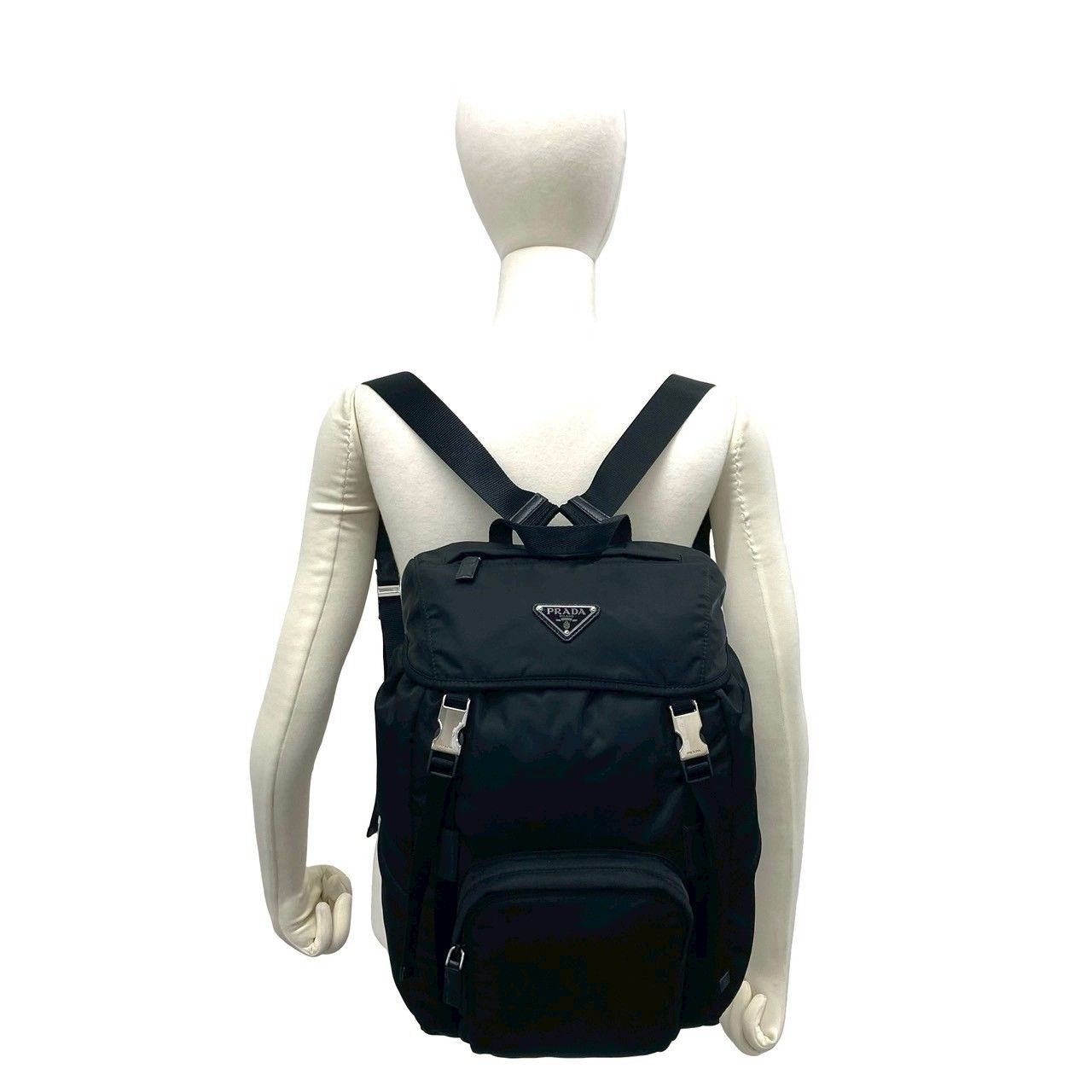 未使用保管品 袋付き PRADA プラダ 三角 ロゴ プレート 金具 テスート