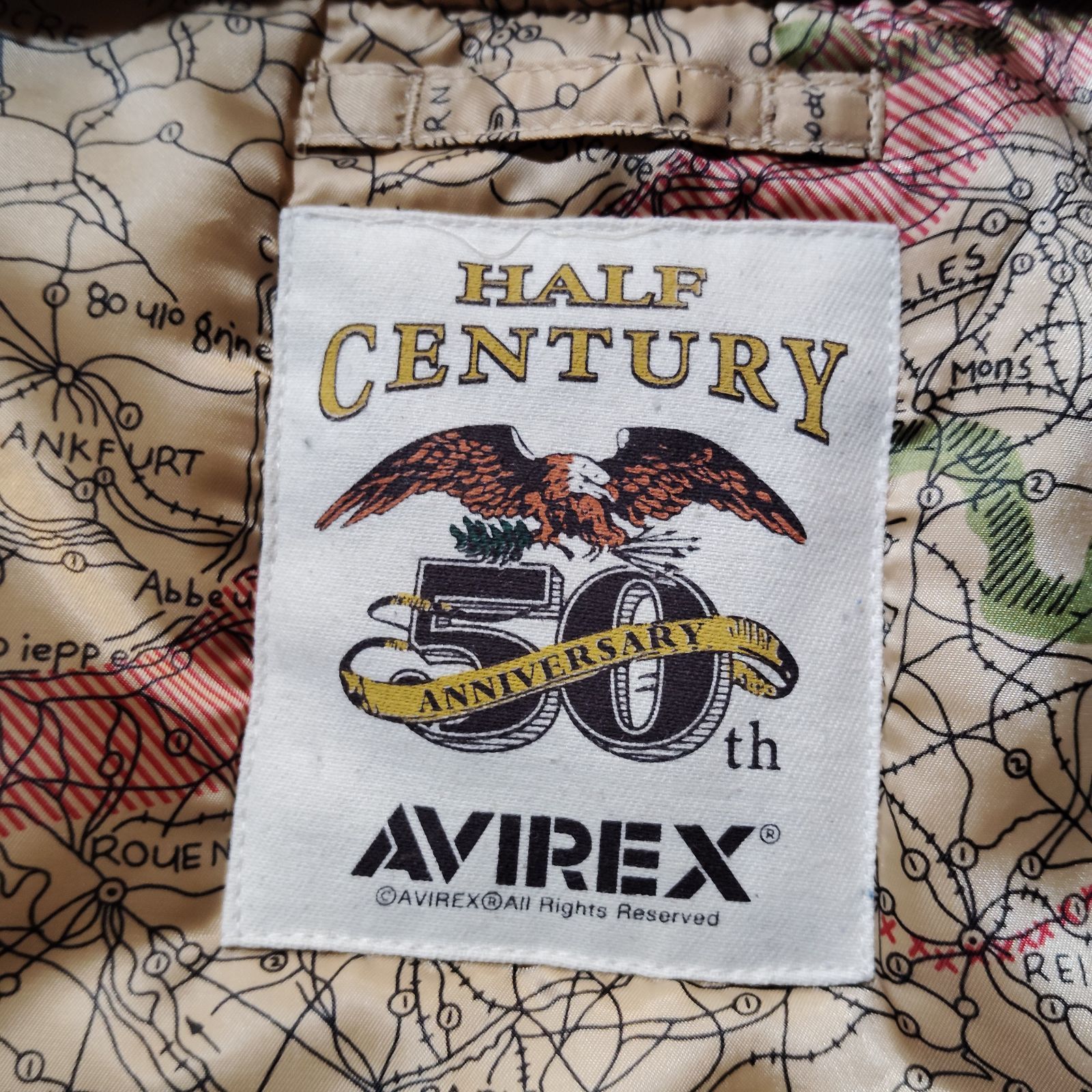 AVIREX 50th Anniversary SIGNATURE BIG LOGO MA-1 セージ