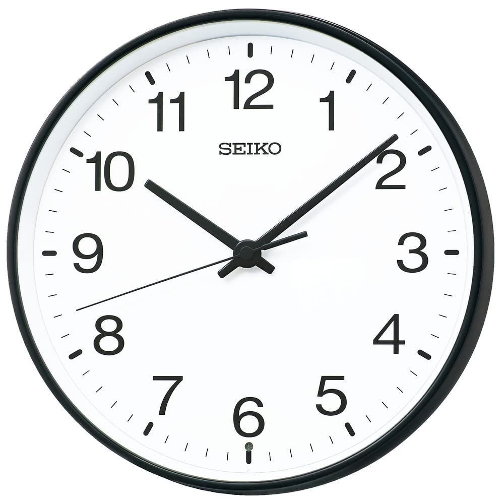 セイコークロック(Seiko Clock) 掛け時計 電波 アナログ 金属枠 黒 直径270×48mm KX268K送料無料 82a0d025