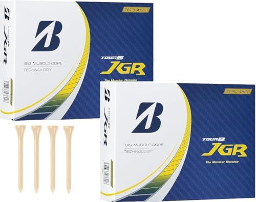 ブリヂストン ゴルフボール TOUR B JGR 2023年モデル 2ダース(24球入) ＊ロングティー4本付き (パールホワイト)送料無料 4d013a00