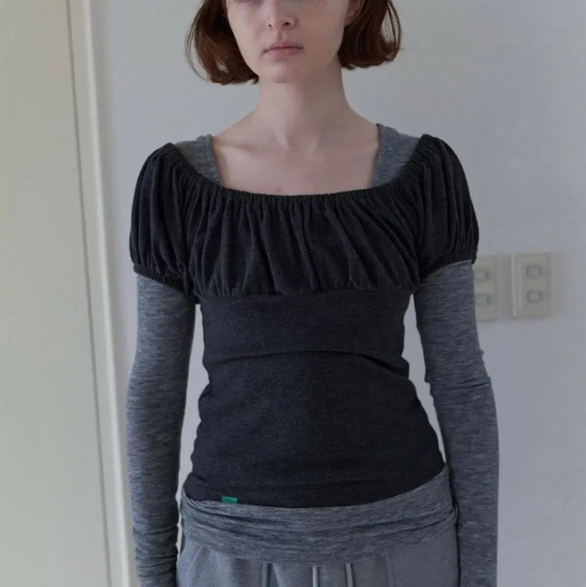 NOCONTENT Shirring layered T set