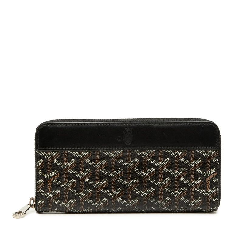 ゴヤール マティニョンGM 長財布 ブラック PVC レザー レディース GOYARD【228-78017】