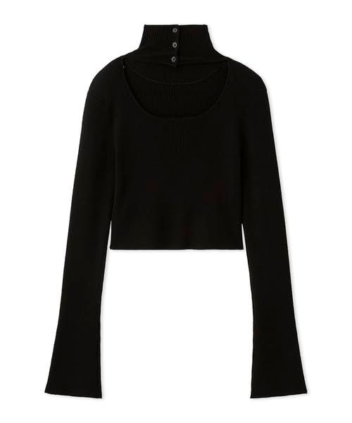 新品 [スナイデル] 2wayクロップドハイネックプルオーバー SWNT255153 レディース BLK Free Size