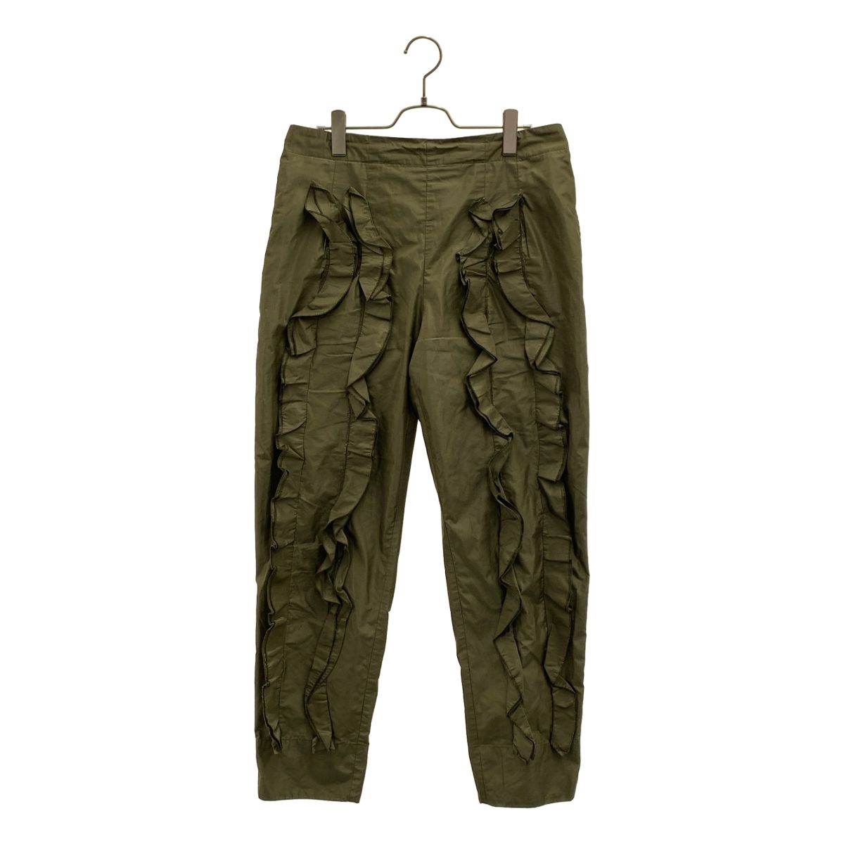 TOGA PULLA / トーガプルラ | 2025SS | MEMORY TAFFTA PANTS / フラワーモチーフ メモリータフタパンツ | 36 | カーキ | レディース