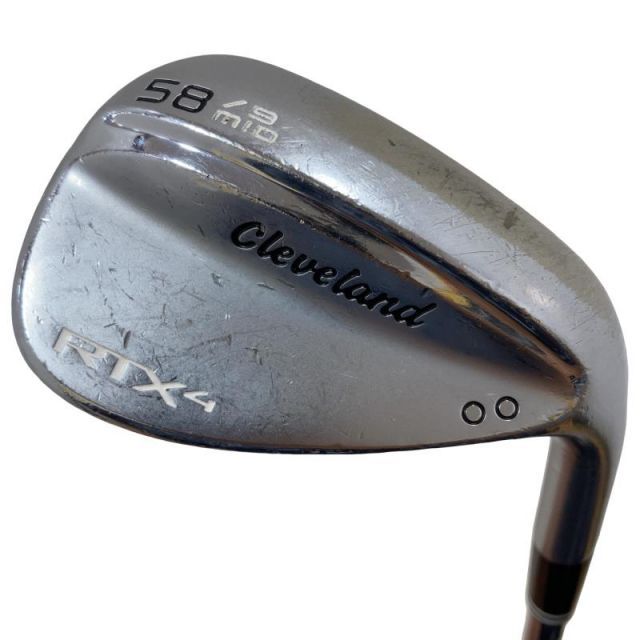 【中古】 クリーブランド Cleveland RTX-4 ツアーサテン 58°/09° MID ウェッジ WG Dynamic Gold (フレックスS) メンズ 男性用 右利き 右用 Cランク ゴルフクラブ