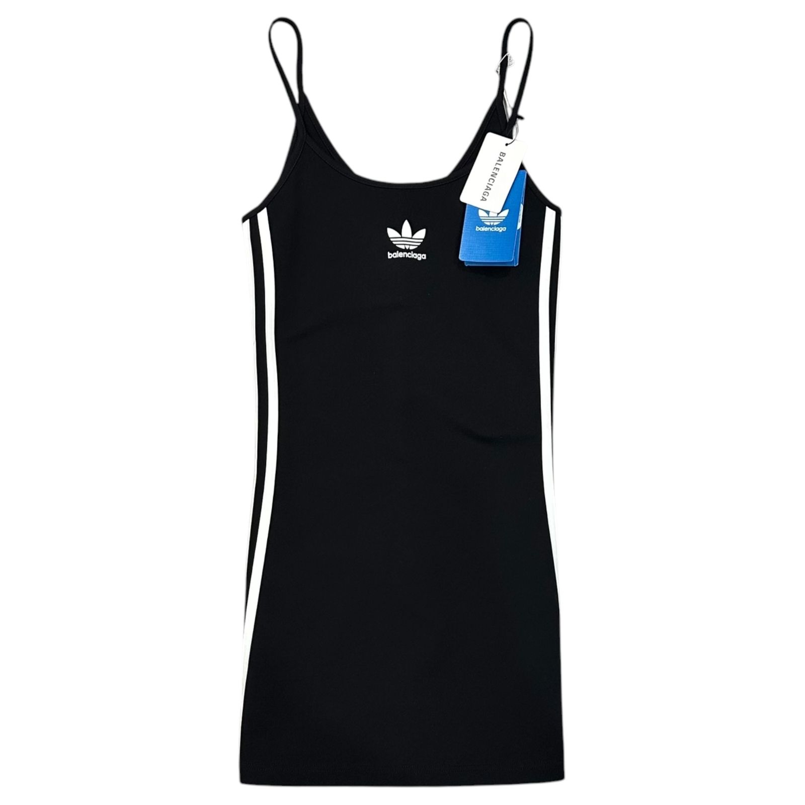 BALENCIAGA×adidas (バレンシアガ×アディダス) 3-Line Camisole Dress スリーライン キャミソール ドレス 712287 34 ブラック×ホワイト