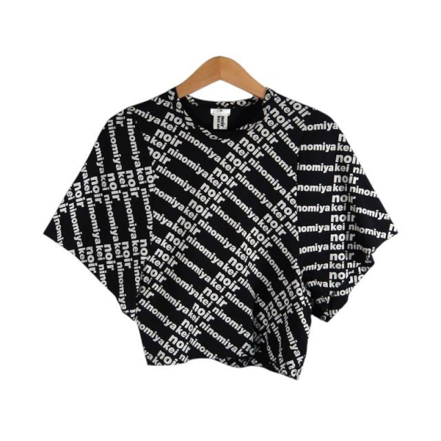 COMME des GARCONS NOIR KEI NINOMIYA LOGO TEE BLACK サイズS 3I-T010 コムデギャルソンノワールケイニノミヤ ロゴ Tシャツ トップス 大名店