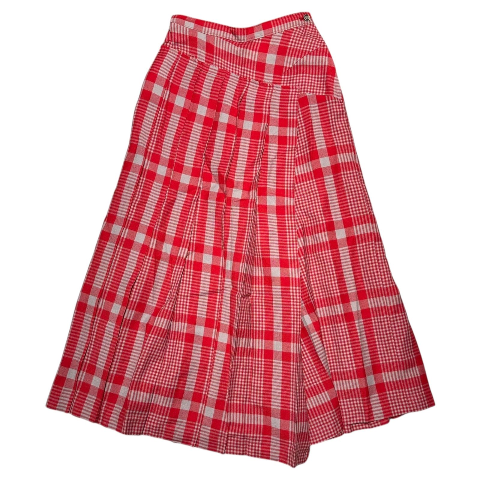 tricot COMME des GARCONS(トリココムデギャルソン) 1994AW Asymmetrical long plaid skirt アシンメトリー ロング チェック スカート TS-04008S S レッド×グレー AD1994 90's