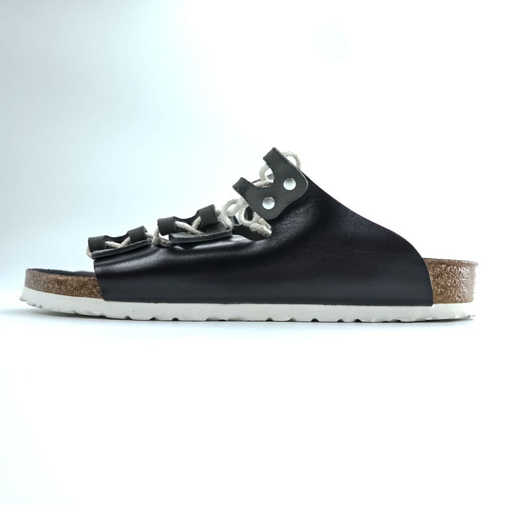 BIRKENSTOCK ルカ LUCCA スライド サンダル 27cm ブラック レザー レースアップ EVAソール ドイツ製