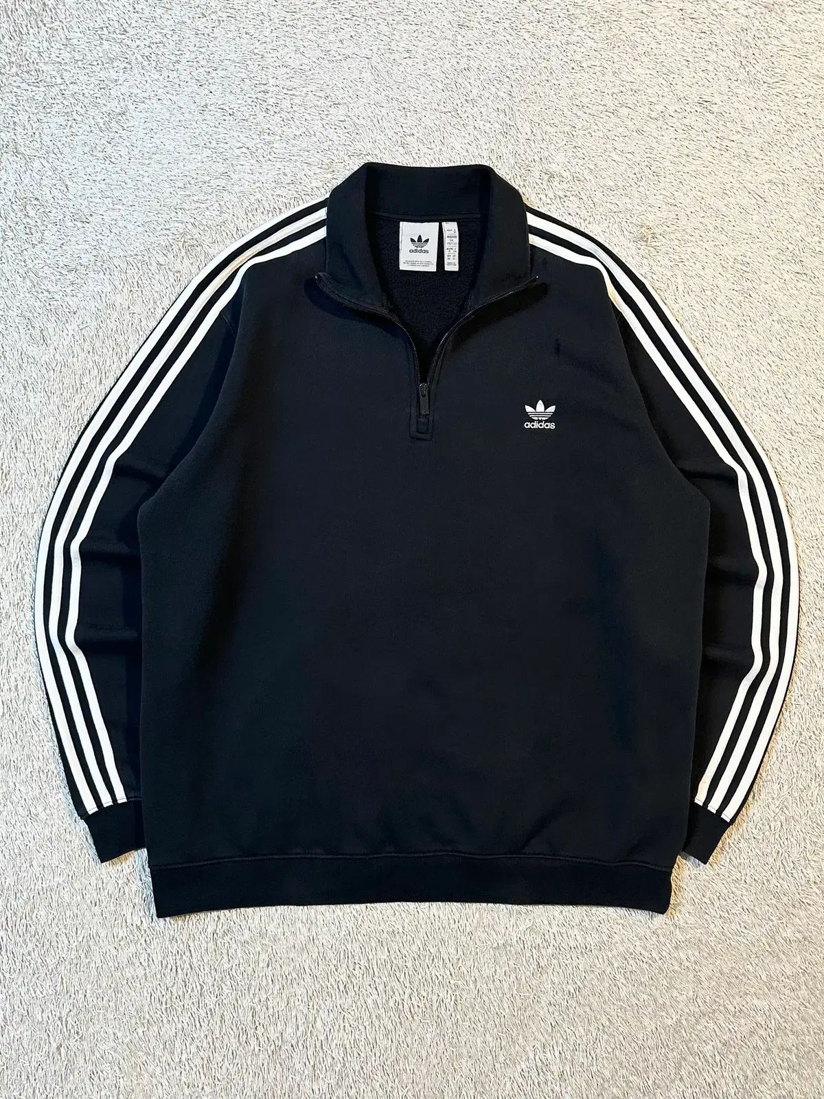 3XL アディダス 新モデル ファイヤーバード ハーフジップ スウェット ブラック
