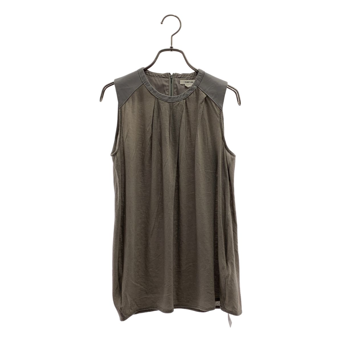 HELMUT LANG / ヘルムートラング | レザー切替 ノースリーブ トップス