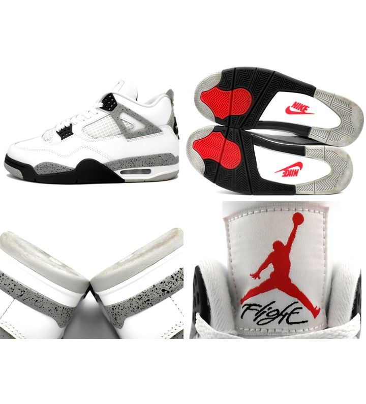ナイキ NIKE 【 AIR JORDAN 4 RETRO WHITE CEMENT SUMMIT WHITE FIRE