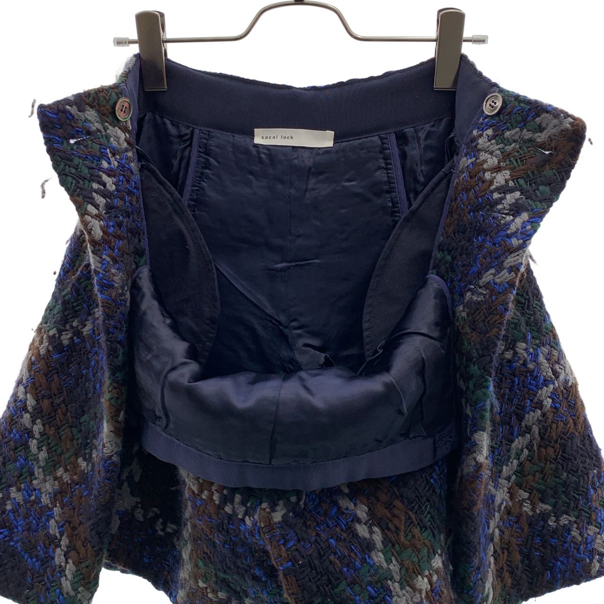 sacai luck / サカイラック | ツイード ニット ショートパンツ | 2