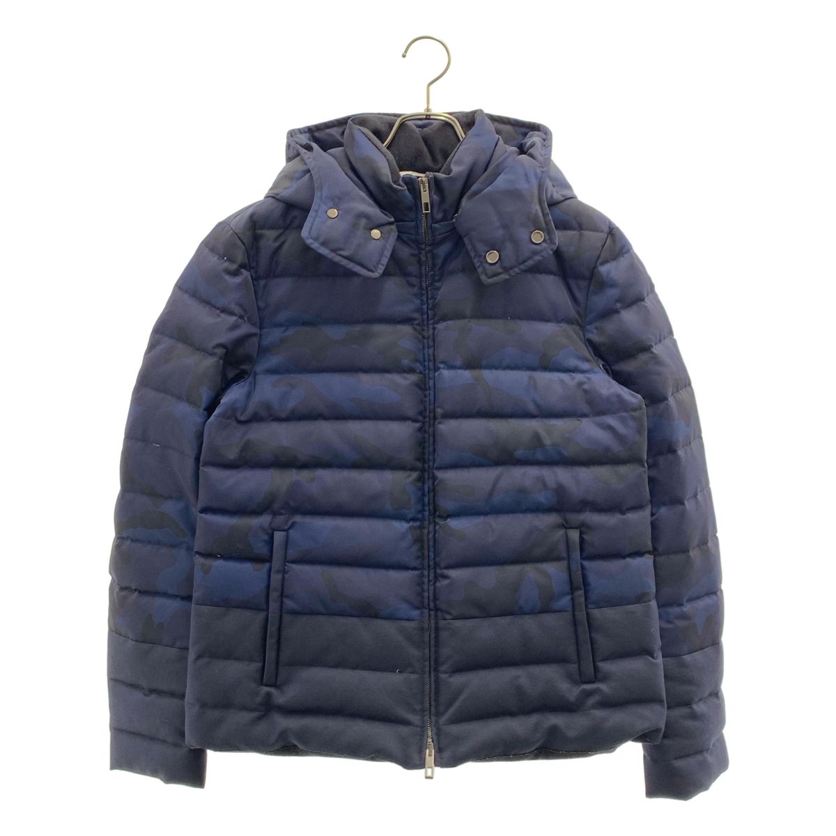 VALENTINO / ヴァレンティノ | カシミヤ混 カモフラージュ ダウンジャケット | 46 | ネイビー | メンズ
