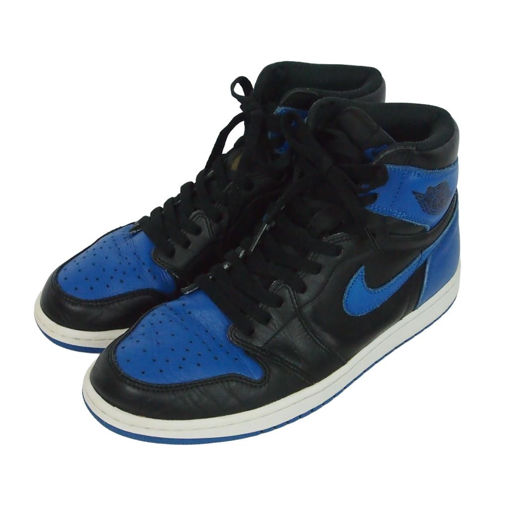 ナイキ NIKE Air Jordan 1 Retro High OG エアジョーダン1 レトロ ハイ OG ロイヤル 2017 スニーカー US9 27cm 黒 青 ブラック ブルー 555088-007