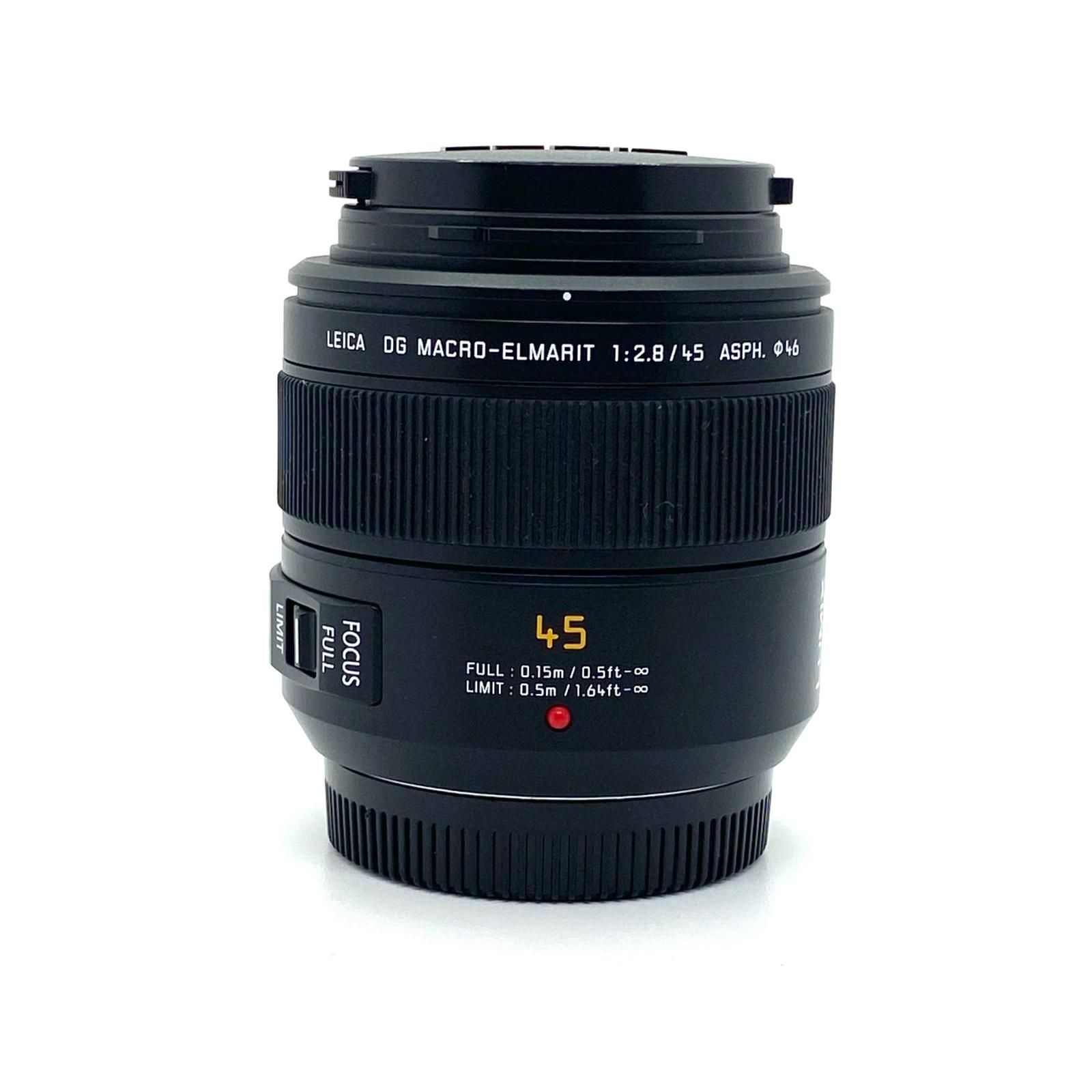 【全額返金保証】【最速発送】Panasonic LEICA DG MACRO-ELMARIT 45mm/F2.8 ASPH./MEGA O.I.S. H-ES045 超美品 動作確認済