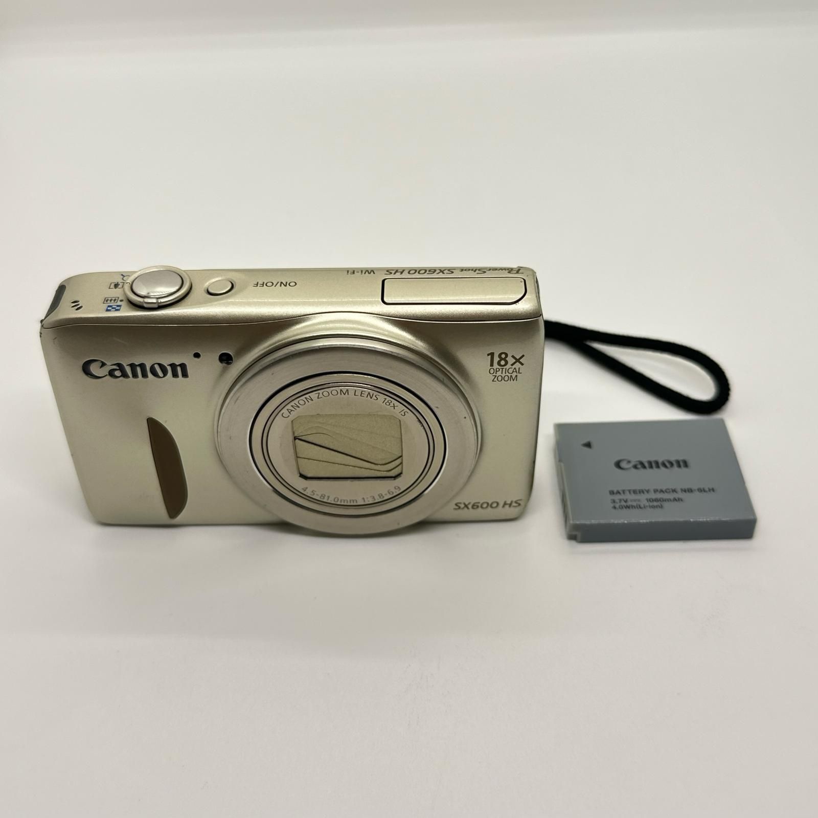 【全額返金保証】【最速発送】Canon コンパクトデジタルカメラ PowerShot SX600 HS ゴールド 動作確認済