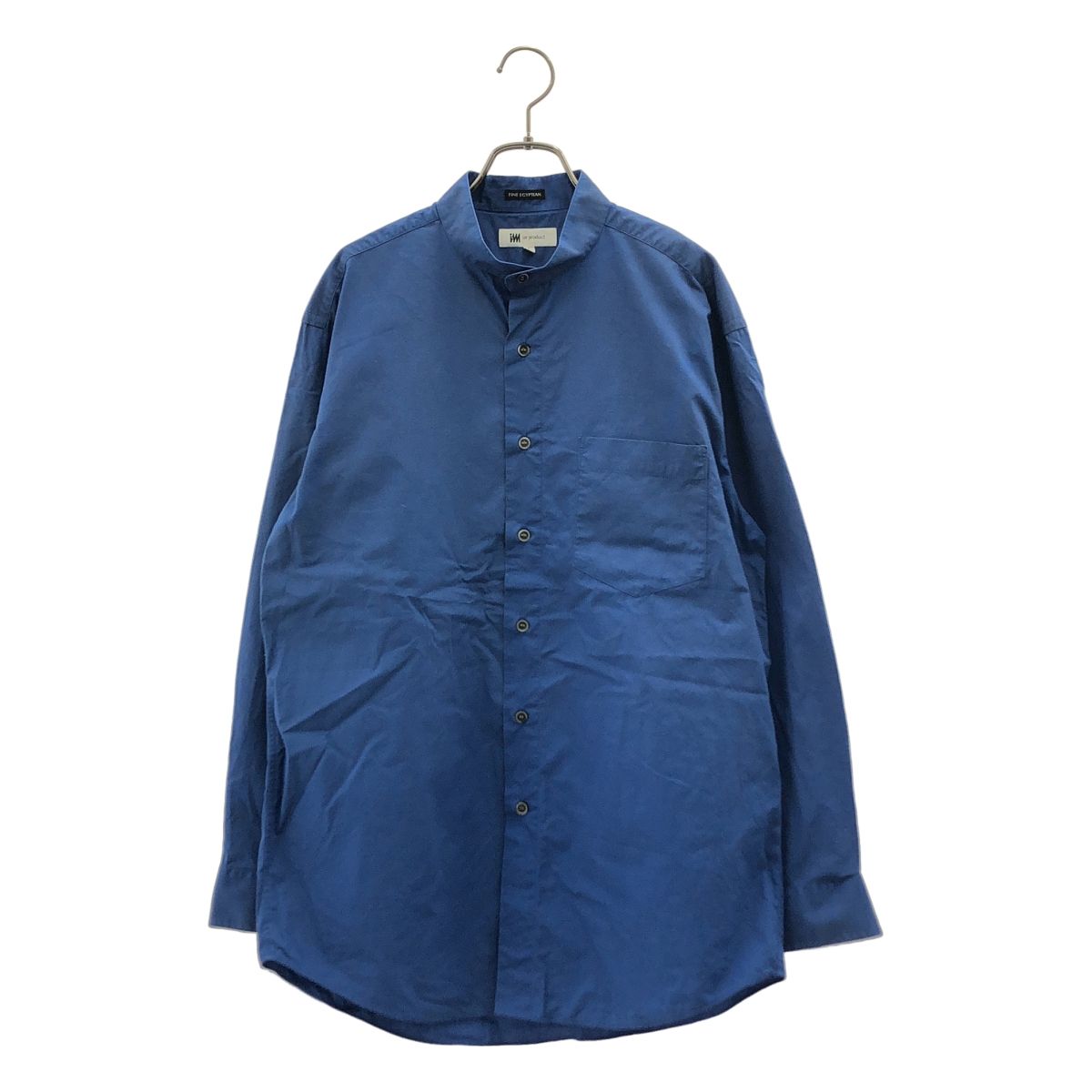 im product ISSEY MIYAKE / アイムプロダクト イッセイミヤケ | 1990s | FINE EGYPTIAN マオカラーシャツ | L | ネイビー | メンズ