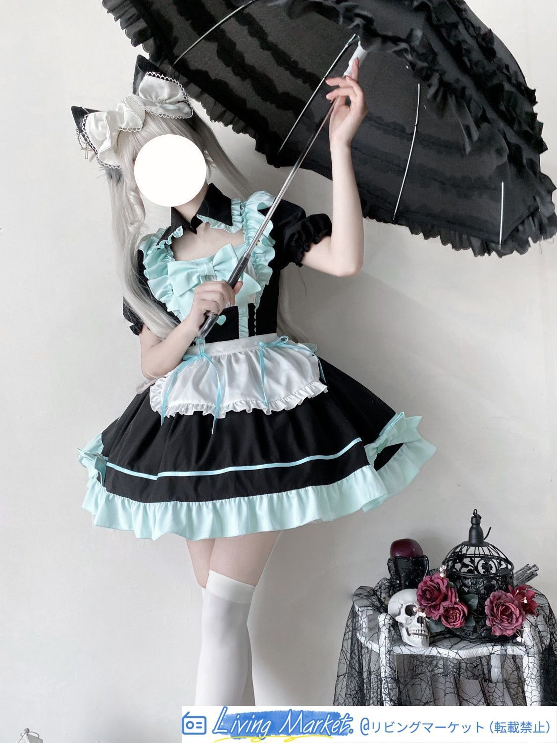 ロリータ洋装 メイドコスプレ 3点セット ワンピース＋エプロン＋フェイクカラー S～Lサイズ 後ろ松緊調節可能 高品質 韓国スタイル ガーリー 日常使い デートに最適 おしゃれ CS626P184