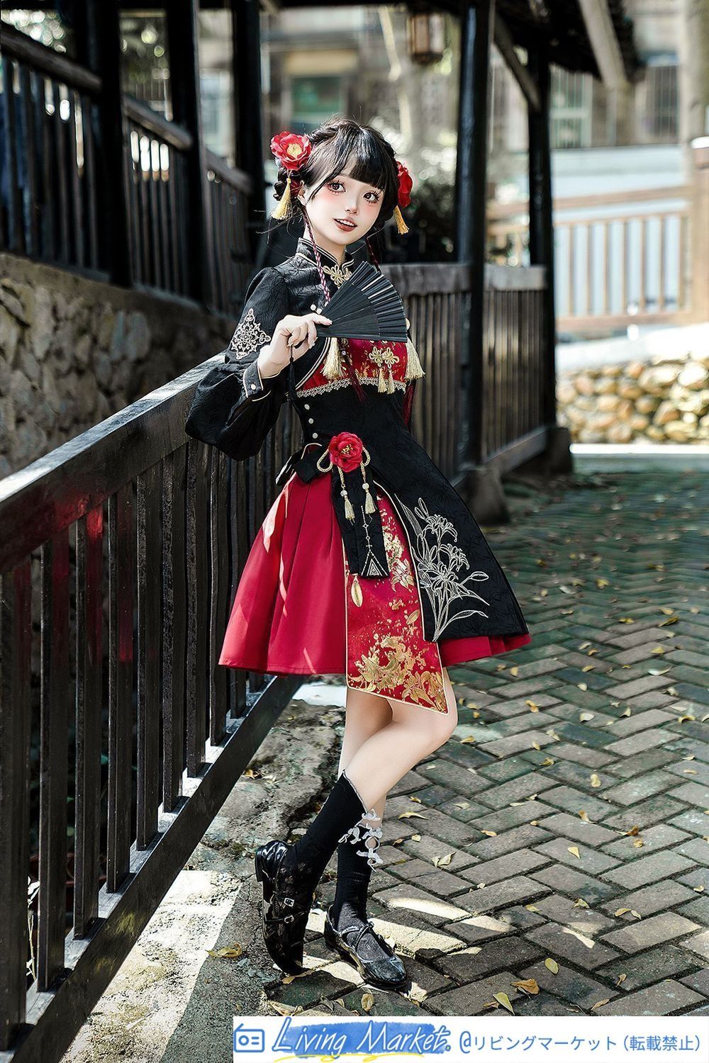 捉妖少女 Lolita ロリータ コスプレ衣装 コスチューム 国風 新中式デザイン 吊りスカート＆半スカート 上着＋脚カバー 秋春用 セットアップ 提花生地 高品質 仮装 撮影会 イベント衣装 ハロウィン 推し活 プレゼントにも最適 CS626P275