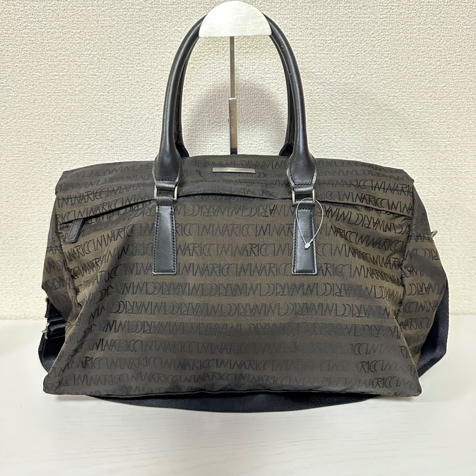 【美品】ニナリッチ 2way ボストンバッグ 総柄 ジャガード 旅行 大容量