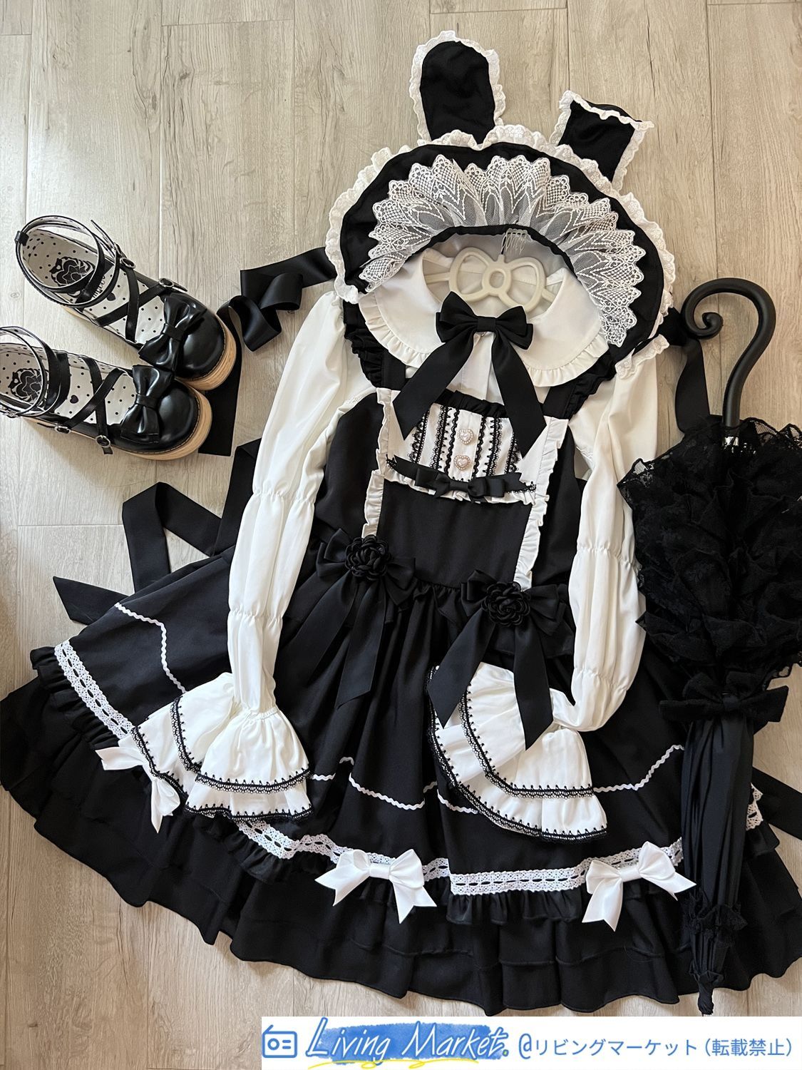 オリジナルデザイン ロリータ Lolitaジャンパースカート【ブラック?ブルー?レッド?ピンク】 可愛いデザイン 秋冬用 JSK 吊りスカート ジャンスカ S～Lサイズ対応 CS626P380