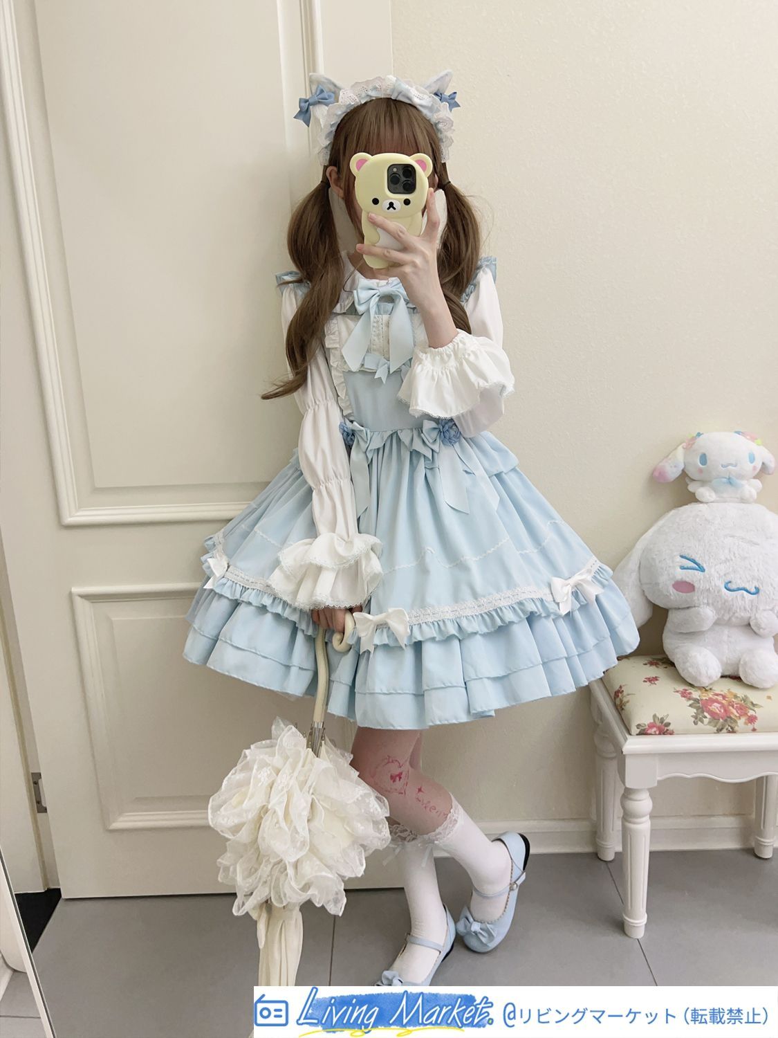 オリジナルデザイン ロリータ Lolitaジャンパースカート【ブラック?ブルー?レッド?ピンク】 可愛いデザイン 秋冬用 JSK 吊りスカート ジャンスカ S～Lサイズ対応 CS626P380
